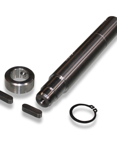 Insertion shaft f/hollow shaft motor curve conv w/drive-beam